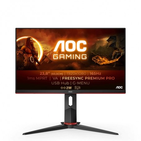 MONITOR AOC LED 23.8" Wide 24G2SU/BK 165