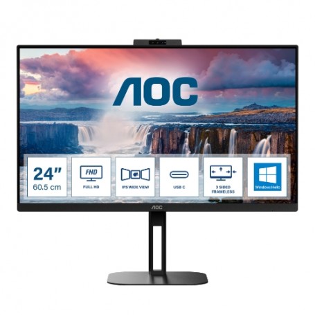 MONITOR AOC LED 23.8" Wide 24V5CW/BK IPS