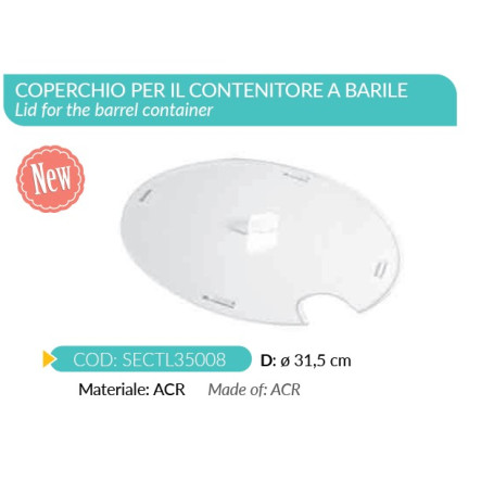 COPERCHIO CONTENITORE A BARILE DIAM 31.5