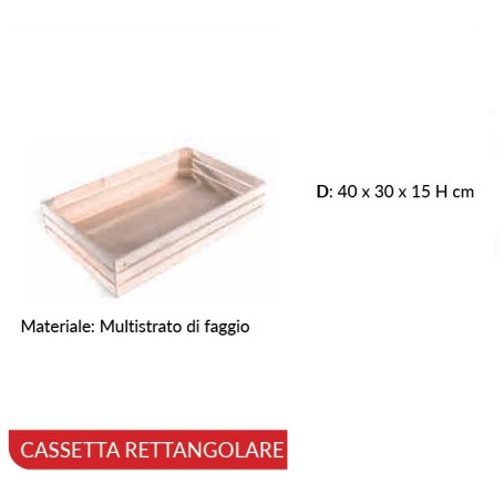 CASSETTA RETTANGOLARE 40X30 H15CM