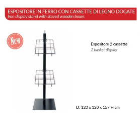 ESPOSITORE IN FERRO PER 2 CASSETTE